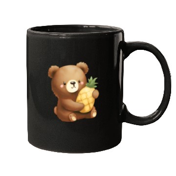 Discover Bear loves pineapple Mugs
