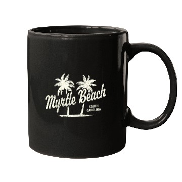 Discover Myrtle Beach South Carolina 70S Palm Trees Mugs