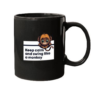 Discover Cute monkey, Keep calm, Swing like a monkey Mugs
