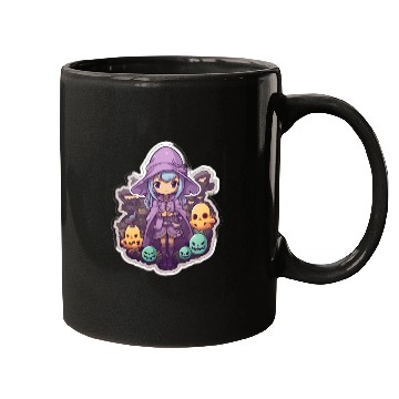 Discover Cute Cartoonish Necromancer Summoning Friends Mugs