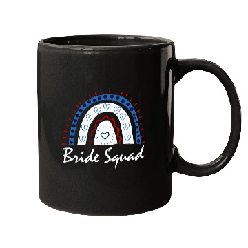 Discover Bride Squad Matching Bachelorette Wedding Rainbow Mugs