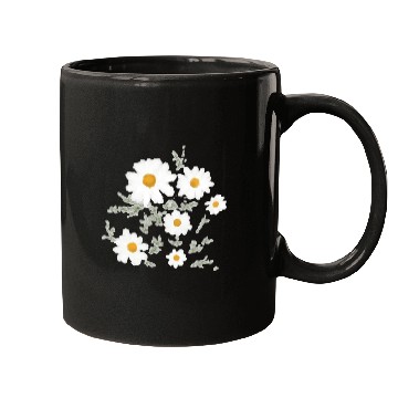 Discover White Daisy Flower Mugs