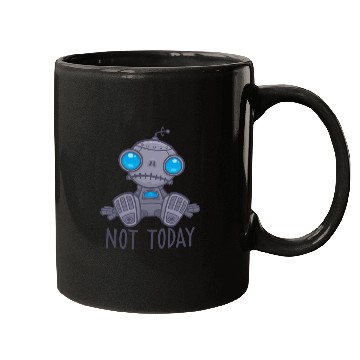 Discover Not Today Sad Robot Mugs