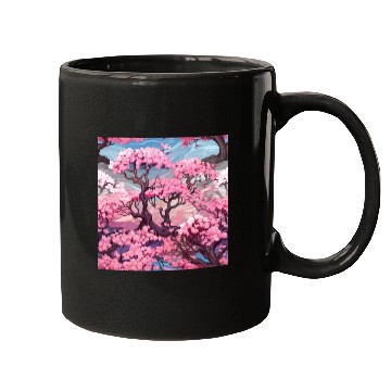 Discover Anime Euphoria: Fantasy Cherry Blossom Dreamscape Mugs