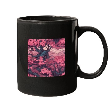 Discover Anime Euphoria: Fantasy Cherry Blossom Dreamscape Mugs