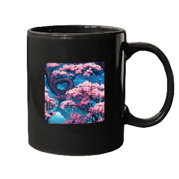 Discover Anime Euphoria: Fantasy Cherry Blossom Dreamscape Mugs