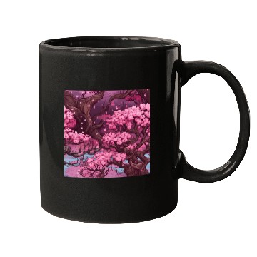 Discover Anime Euphoria: Fantasy Cherry Blossom Dreamscape Mugs