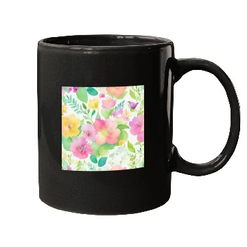Discover watercolor wildflower pattern Mugs