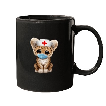 Discover Cute Leopard Cub Nurse Mugs
