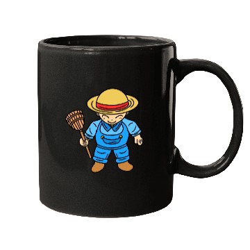 Discover Cute Chibi Farmer Boy Mugs