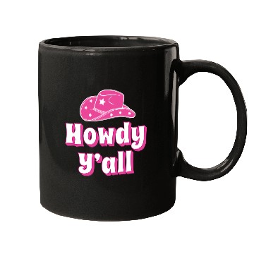 Discover Howdy Y all Pink Cowboy Hat Mugs