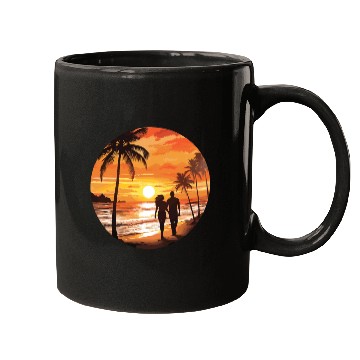 Discover Beach romantic couple Mugs