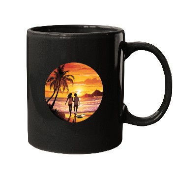 Discover Beach romantic couple Mugs