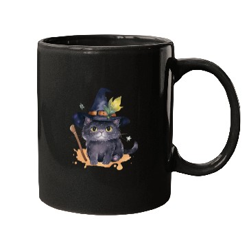 Discover Wizard Cat Magic Mugs