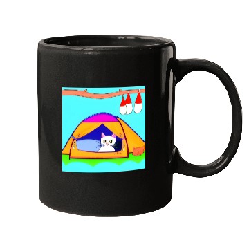 Discover Cat Camping In Nature Mugs