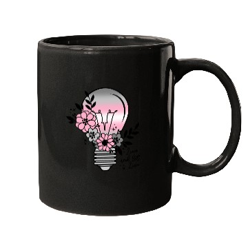 Discover Demigirl Light Bulb With Flowers Mugs
