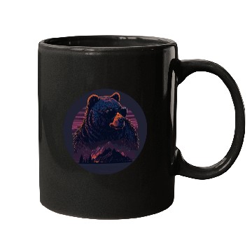 Discover Stylish synthwave Bear Mugs