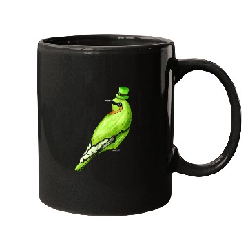 Discover Green Bird With Green Hat For St Patricks Day Mugs