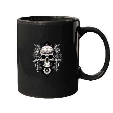 Discover Skull Abstract Street Art Mugs