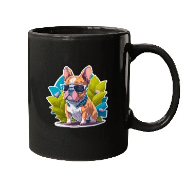 Discover Frenchie Flower Splash Mugs