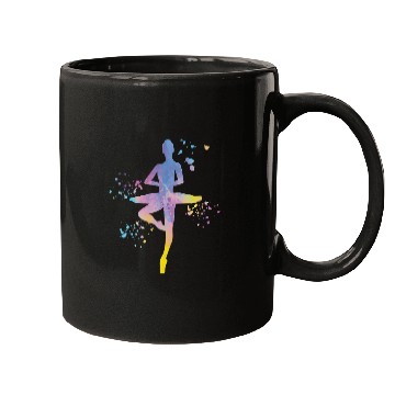 Discover Ballet Dancer Colorsplash Ballerina Mugs