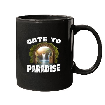 Discover Gate To Paradise Waterfall Door Paradise Dreaming Mugs