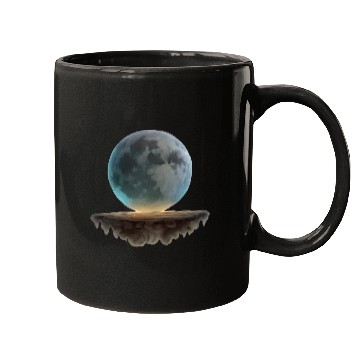 Discover 3 Dimensional (3D) Full Moon and Floating Island Mugs