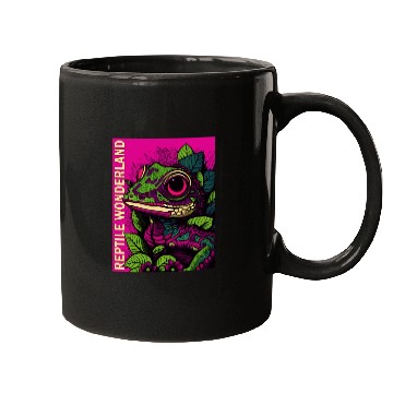 Discover Psychedelic Reptile Wonderland Retro Designs 9 Mugs