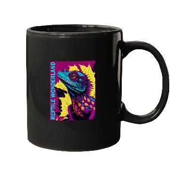 Discover Psychedelic Reptile Wonderland Retro Designs 6 Mugs