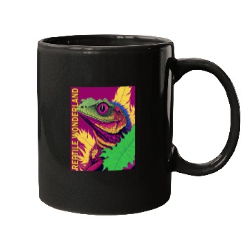 Discover Psychedelic Reptile Wonderland Retro Designs 5 Mugs