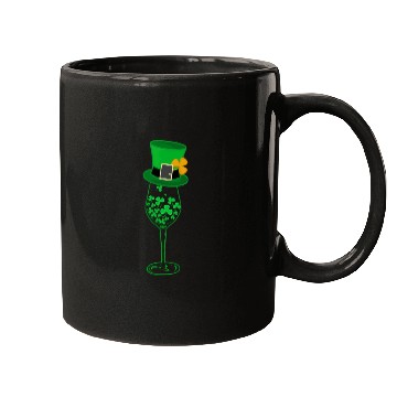 Discover Irish Green Shamrock St Patrick's Day Wine Drinkin Mugs