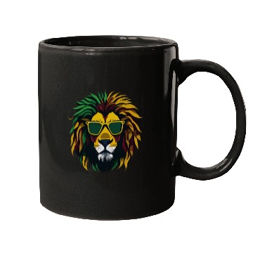 Discover African Lion wearing sunglasses Mugs