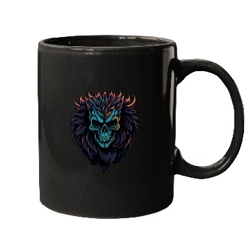 Discover scary Skull lion Mugs