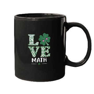 Discover Love Shamrock Math Teacher St Patricks Day Mugs