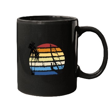 Discover Windsurfers Sailing Into A Retro Windsurfing Mugs