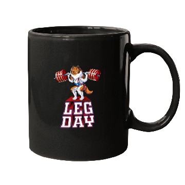 Discover Leg Day Sheltie Weight Lifting Squat Gym Mugs