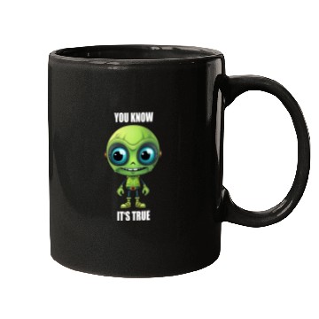 Discover Green Alien Cyborg Head with Teeth - "You Know Mugs