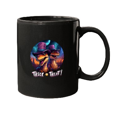Discover Halloween Dinosaur Velociraptor Trick or Treat Mugs
