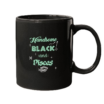 Discover Handsome Black Pisces Mugs