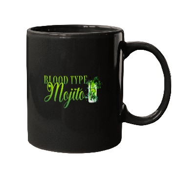 Discover Blood Type Mojito Cocktail Bartender Mugs