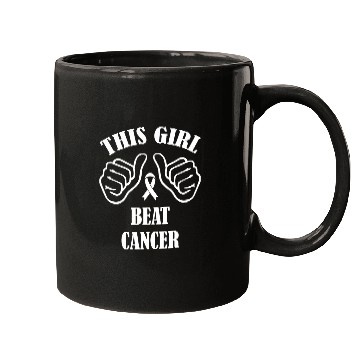 Discover This Girl Beat Cancer Mugs