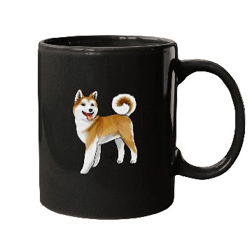 Discover Akita Light Faced Tan Mugs