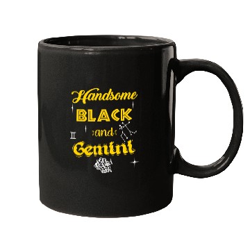 Discover Handsome Black Gemini Mugs