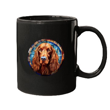 Discover Irish Setter Dog Breed Watercolor Glass Mugs