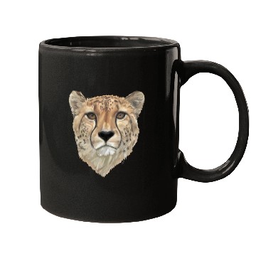 Discover Watercolor Cheetah Portrait Mugs