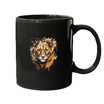 Discover Graffiti Style Mountain Lion | Mountain Lion Lover Mugs