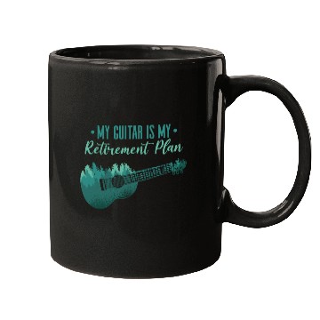 Discover My Guitar Retirement Plan Music Lover Guitarist Mugs