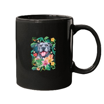 Discover Tropical Gray Pit Bull Pitbull Mugs