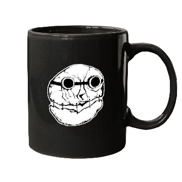 Discover Lone Scavenger Cutout Black Drawing Mugs