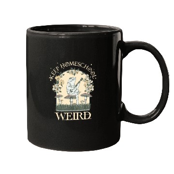 Discover Retro Keep Homeschool Weird Mom Frog Cottagecore Mugs